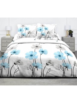 Parure de couette Flo Blanc...