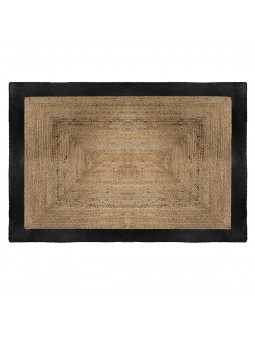 Tapis en jute  bord Noir...