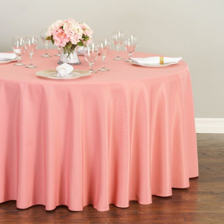 Nappe unie ronde 160cm ROSE PALE